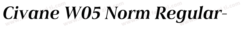 Civane W05 Norm Regular字体转换